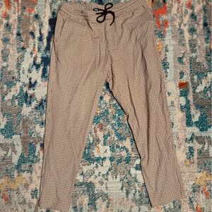 Zara Drawstring Slim-Fit Plaid Pants | Men's XL
